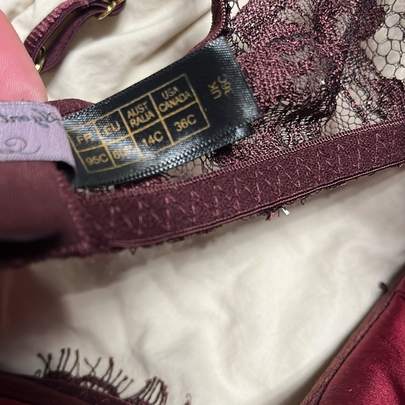 Agent Provocateur soirée mei Siam Red Lace Bra & thong set - Picture 7 of 10